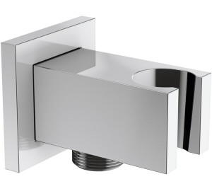 Soporte de ducha cuadrado con toma 1/2"