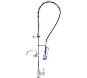 Columna prelavado alta con monomando mezclador y caño 1/2" Gran Cocina