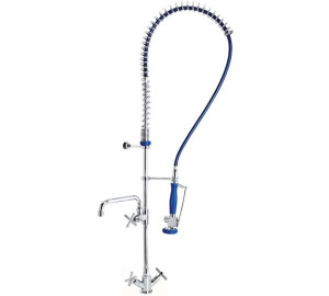 Columna prelavado alta con monobloc mezclador y caño 1/2" Gran Cocina