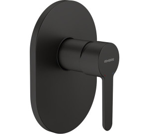 Monomando de ducha empotrado Negro Oslo Black