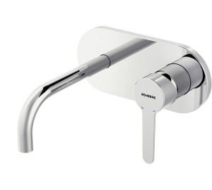 Monomando de lavabo empotrado caño 16 cm Cromado Oslo