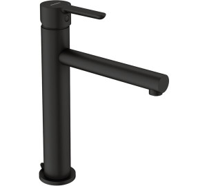Monomando de lavabo medio alto Negro Oslo Black