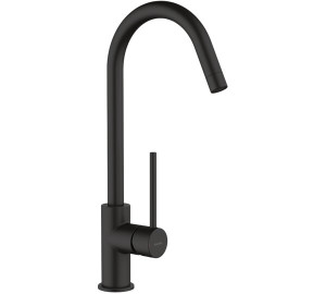 Monomando de fregadera cartucho 25 apertura en frio Black TAU Negro