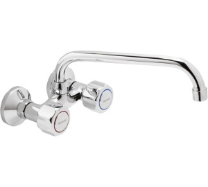 Grupo mural fregadera 15 cm caño tubo alto 18 cm GAMMA Cromado