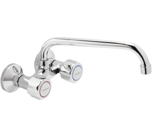 Grupo mural fregadera 11 cm caño tubo alto 24 cm GAMMA Cromado