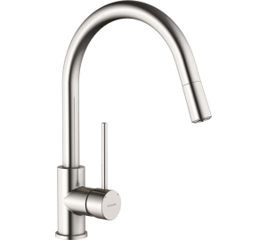 Monomando de fregadera Inox caño extraible TAU Acero inoxidable