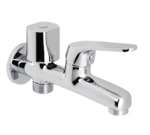 Grifo doble combinable a 1/2"- 3/4" y Aireador