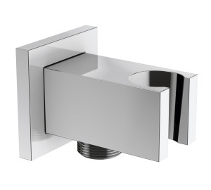 Soporte de ducha cuadrado con toma 1/2"