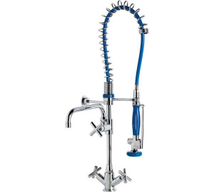 Columna prelavado con monobloc mezclador y caño