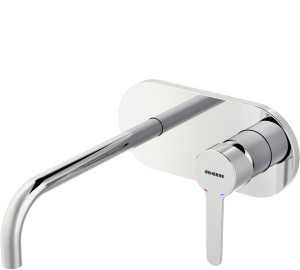 Monomando de lavabo empotrado caño 22 cm Cromado Oslo