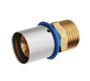 Accesorio de prensar para tuberia pex y multicapa, conexión macho